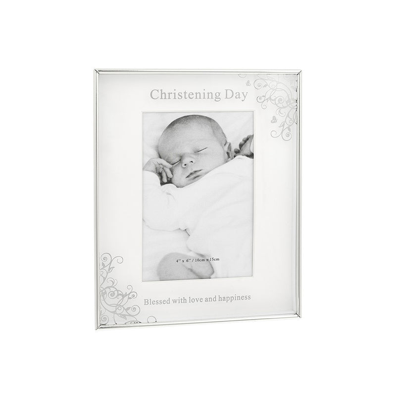Floral Mirror Photo Frame - Christening