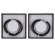Equilibrium For Men 3-in-1 leather bracelet presented in gift box, available in black and brown