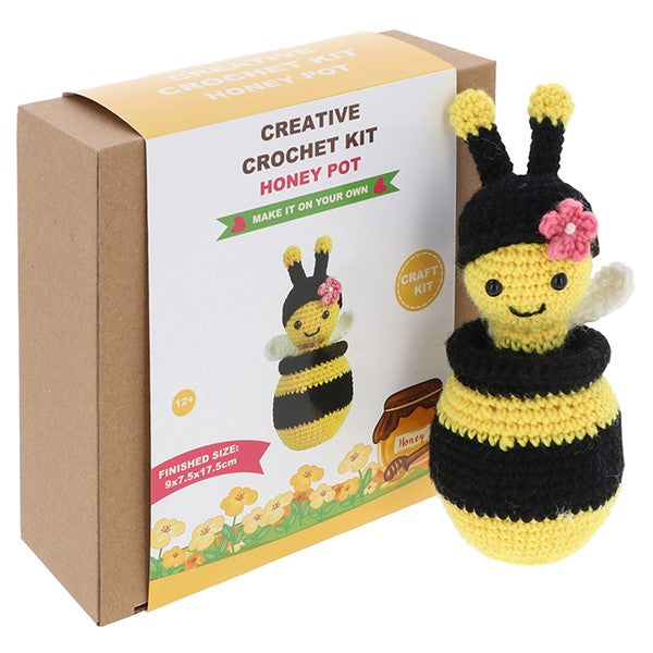 Creative Crochet Bee and Honey Pot kit by Shudehill, craft gift for kids aged 10 plus – Little Monkey Gifts