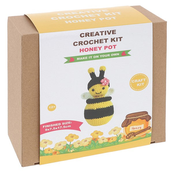 Creative Crochet Bee and Honey Pot kit packaging by Shudehill – Little Monkey Gifts