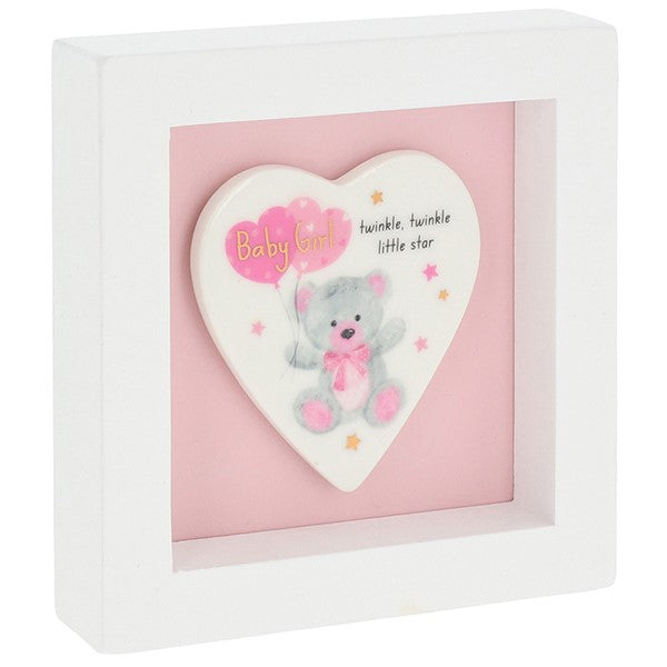 Little Bear Art Plaque Baby Girl