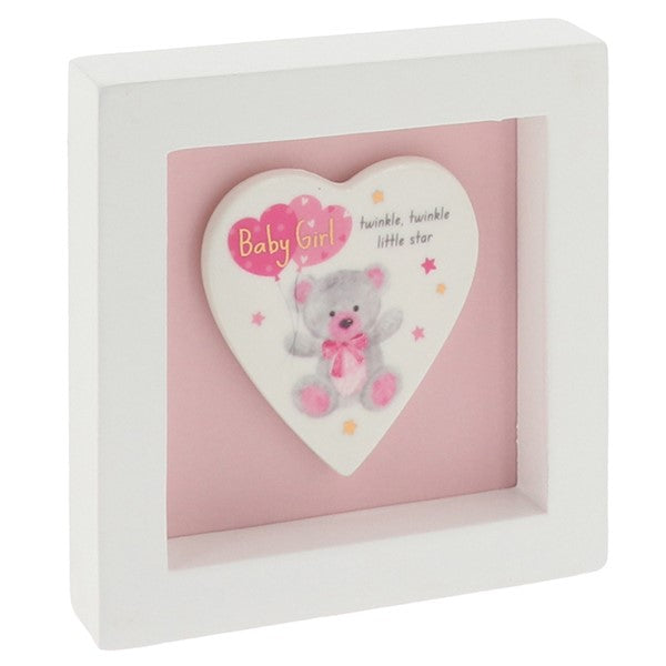 Little Bear Art Plaque Baby Girl