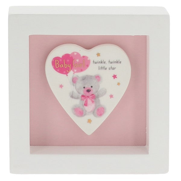 Little Bear Art Plaque Baby Girl