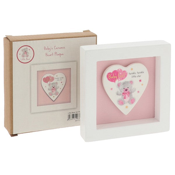 Little Bear Art Plaque Baby Girl