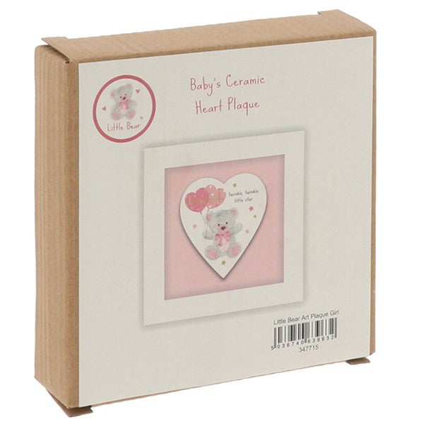Little Bear Art Plaque Baby Girl