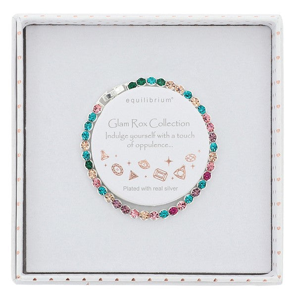 Glam Rox Silver Plated Tennis Bracelet