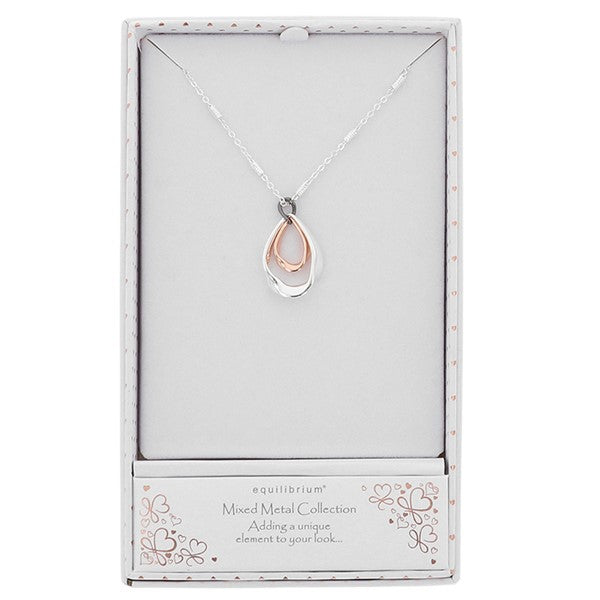 Mixed Metal Eternal Teardrops Necklace