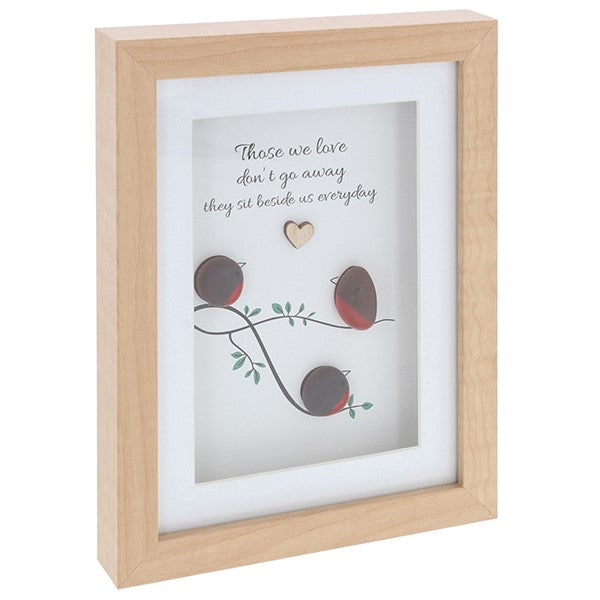 Pebble Glass Portrait Plaque Robin Love