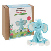 Creative Crochet Blue Elephant Kit by Shudehill — ideal craft gift for children aged 10 and up