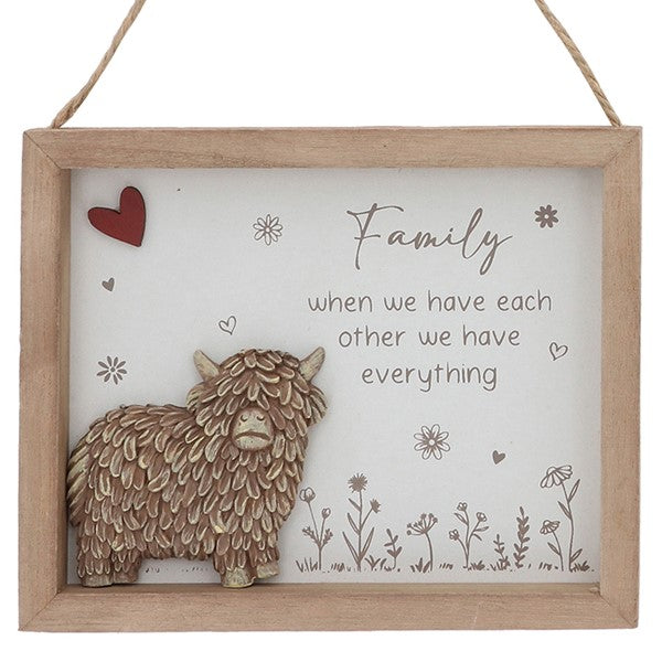 Highland Charm Wall Plaque Family