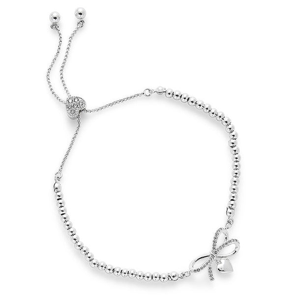 Eternal Bow Hanging Heart Bracelet