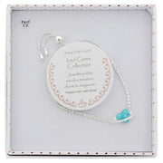 Equilibrium Iced Gems Collection Planet Heart Friendship Bracelet presented in gift box, plated with real silver