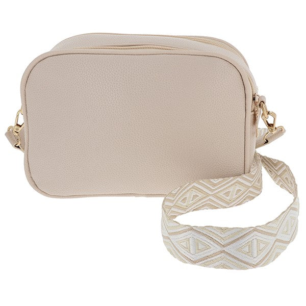 Front Pocket Cross Body Bag Cream