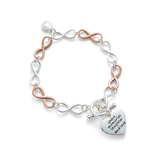 Two Tone Eternal Message Bracelet Friends