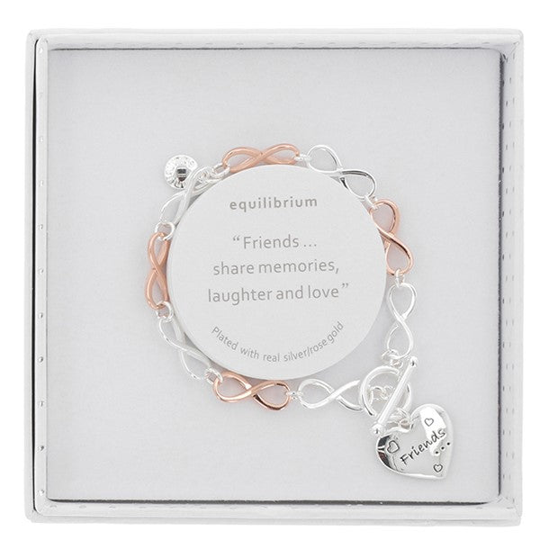 Two Tone Eternal Message Bracelet Friends