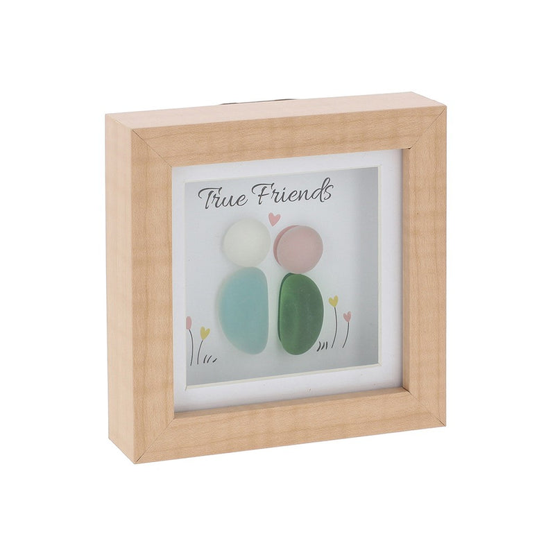 Pebble Glass Mini Plaque Friend