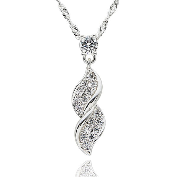 Twisted Bliss Elegance Silver Plated Necklace