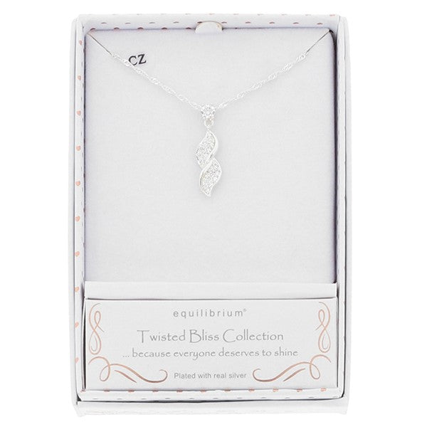 Twisted Bliss Elegance Silver Plated Necklace