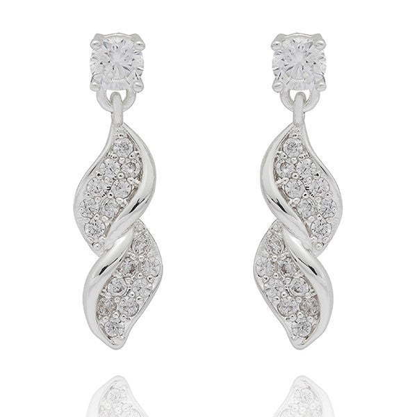 Twisted Bliss Elegance Silver Plated Earrings