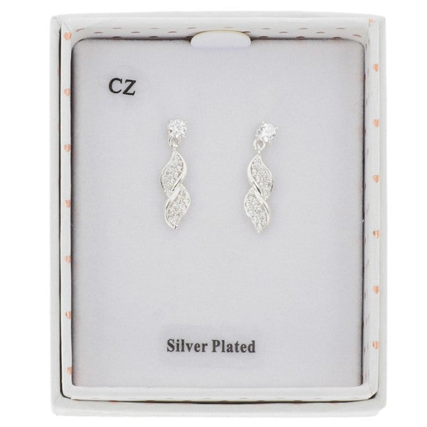 Twisted Bliss Elegance Silver Plated Earrings