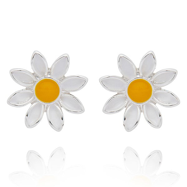 Daisy Chain Ditsy Daisy Silver Plated Earrings