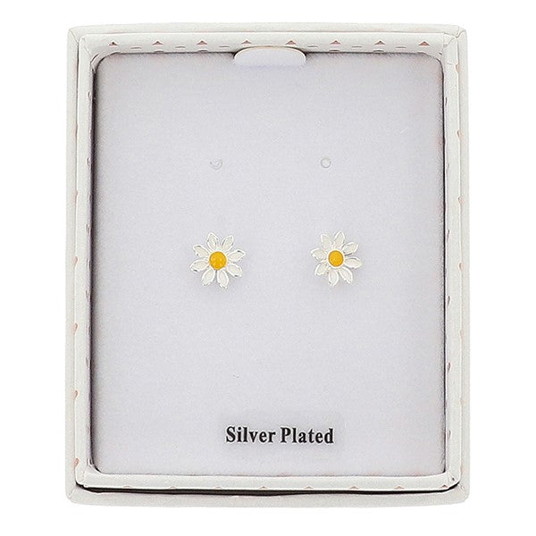 Daisy Chain Ditsy Daisy Silver Plated Earrings