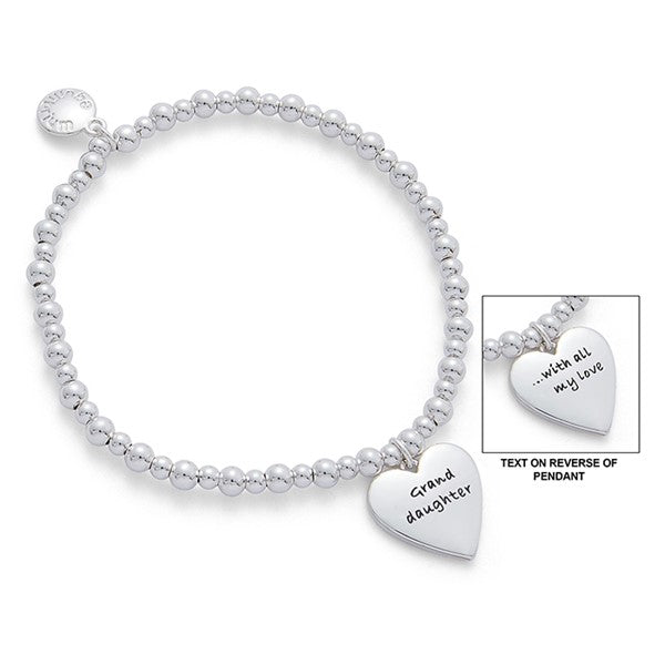 Treasured Sentiment Silver Plated Bracelet Granddaughter