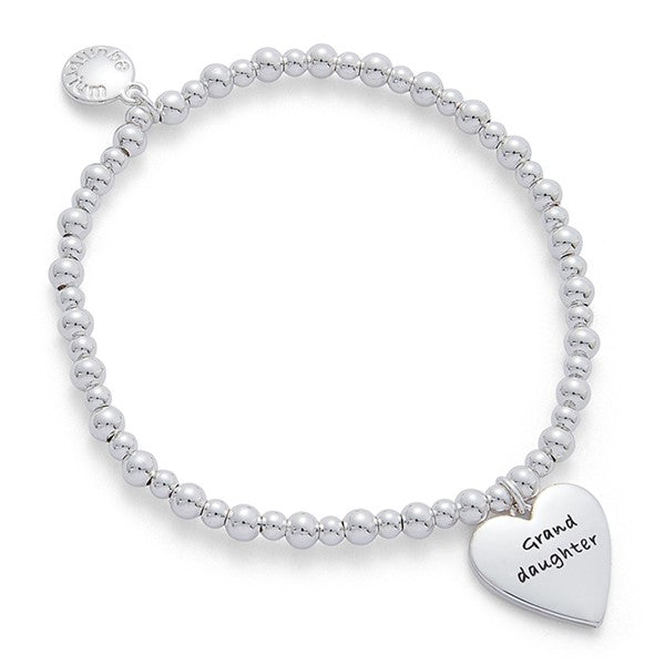 Treasured Sentiment Silver Plated Bracelet Granddaughter