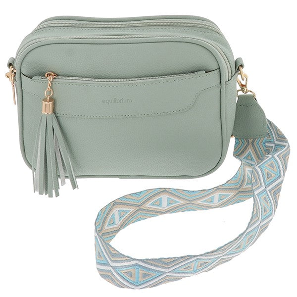 Equilibrium - Front Pocket Crossbody Bag - Sage