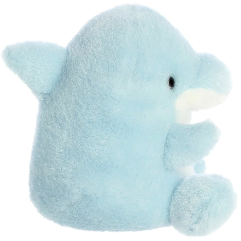 Clicks the Dolphin Palm Pals soft toy 12.7cm – side view
