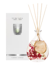 Stoneglow Nature's Gift Apple and Pear Blossom Reed Diffuser shown with white gift box and rattan reeds