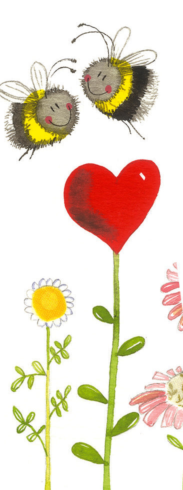Love Heart Bees Bookmark