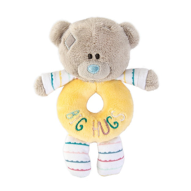 Close up of Tiny Tatty Teddy Me To You baby rattle for newborns and baby showers – Little Monkey Gifts