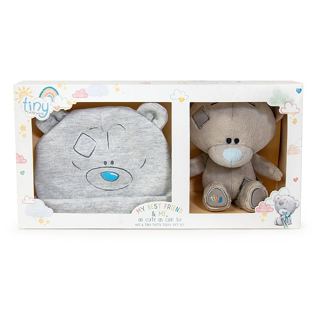 Me To You Tatty Teddy and matching grey baby hat with ears gift set – Little Monkey Gifts