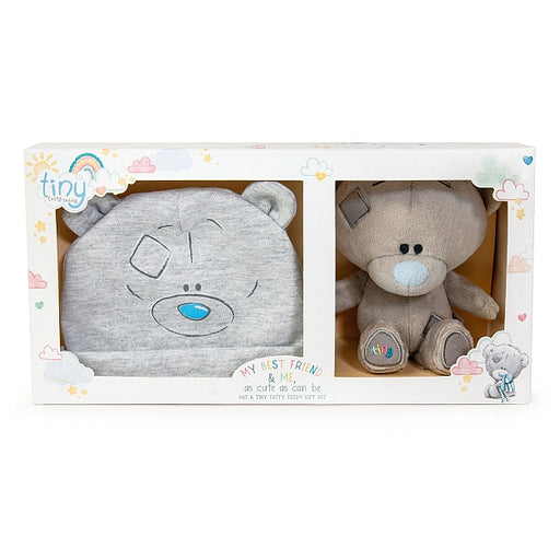 Me To You Tatty Teddy and matching grey baby hat with ears gift set – Little Monkey Gifts