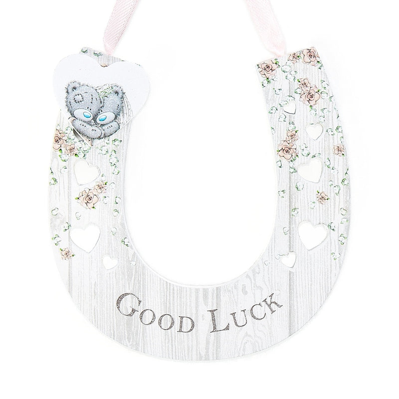 Close up of Tatty Teddy Me To You wedding horseshoe good luck charm for the bride – Little Monkey Gifts