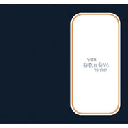 Inside of grandson birthday card with bold orange and blue typographic design – Little Monkey Gifts