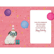 Inside of granddaughter birthday card with partying guinea pigs design – Little Monkey Gifts