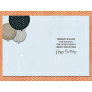 Inside of Uncle birthday card with printed verse