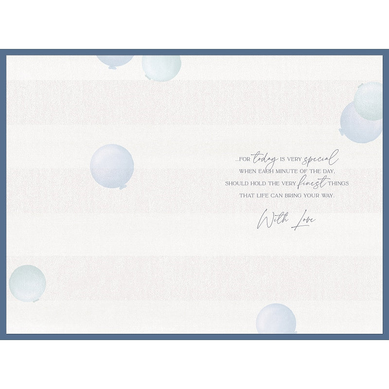 Inside verse of nephew birthday card with balloons and stars – Little Monkey Gifts