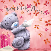 Niece birthday card featuring Tatty Teddy Me To You bear with butterflies, 6x6 inches – Little Monkey Gifts