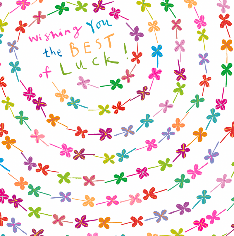 Wishing You the Best of Luck clover card by Paper Salad