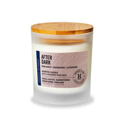 Henry & Co After Dark scented candle 30cl in a frosted glass vessel with bamboo lid on a white background