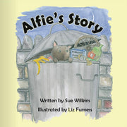 Alfie's Story children's book cover — illustrated story of a little black cat