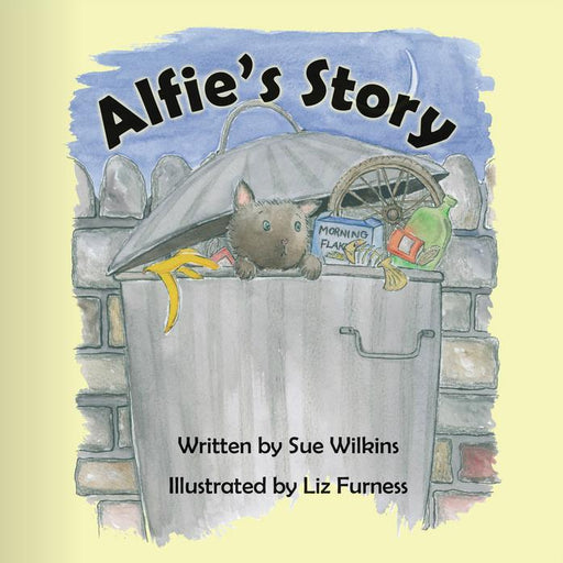Alfie's Story children's book cover — illustrated story of a little black cat