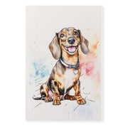 Dachshund Ceramistone coaster with raised tube-lined artwork, designed by a British artist, 10x10cm