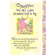 Daughter sentiment keepsake card with heartfelt verse, 5x7 inches, perfect for birthdays and special occasions