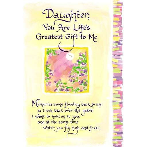 Daughter sentiment keepsake card with heartfelt verse, 5x7 inches, perfect for birthdays and special occasions
