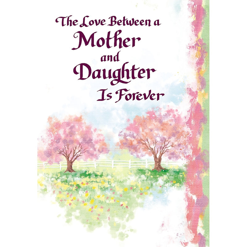 Mother and daughter sentiment keepsake card with heartfelt verse, 5x7 inches, ideal for birthdays and Mother's Day