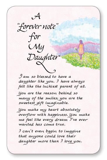 Blue Mountain Arts keepsake wallet card for daughter with heartfelt verse, fits neatly in a wallet or purse
